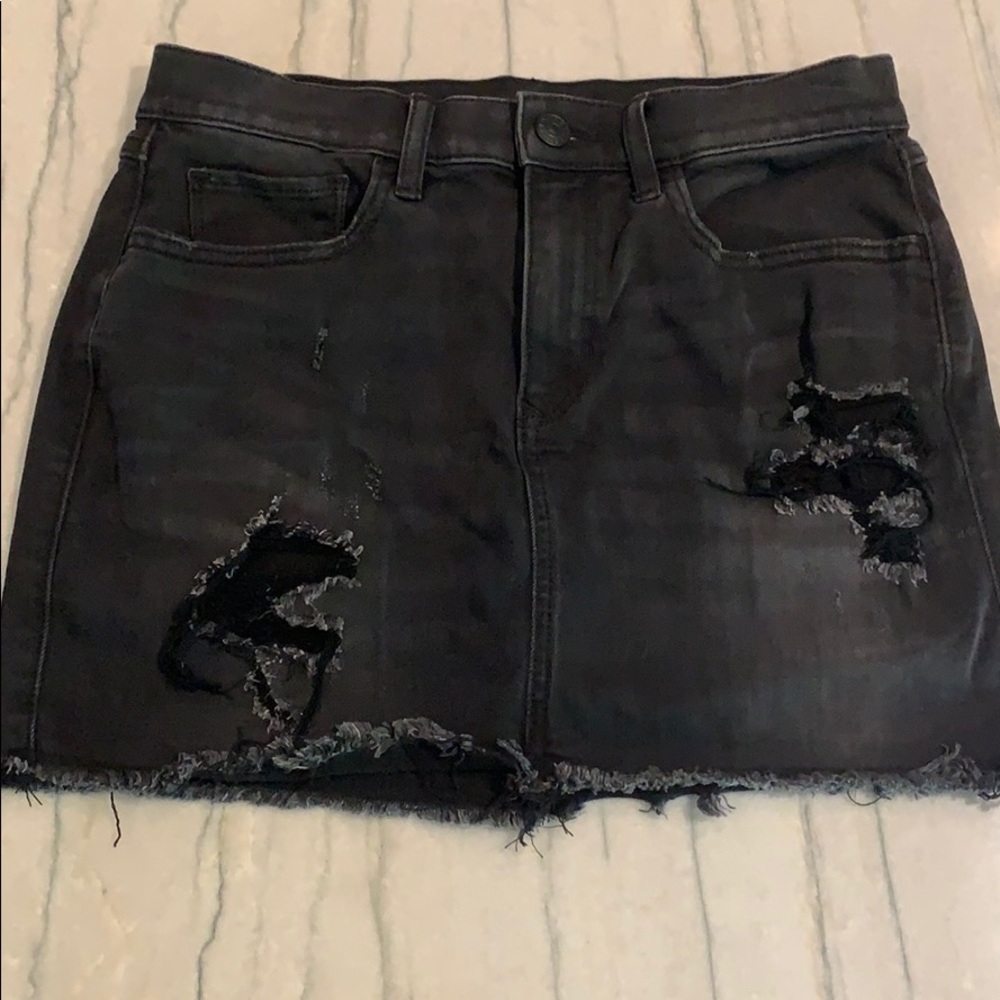 black denim skirt